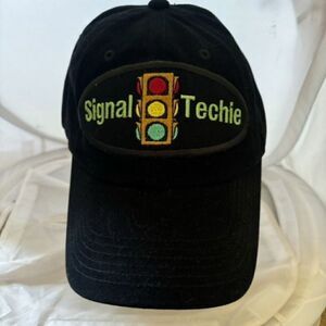Signal Techie Port Authority Black Adjustable Ball Cap Hat *New*